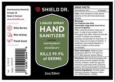 Shield Dr Hand Sanitizer Liquid Spray Label 5 (Shield Dr Hand Sanitizer Liquid Spray Label 5)